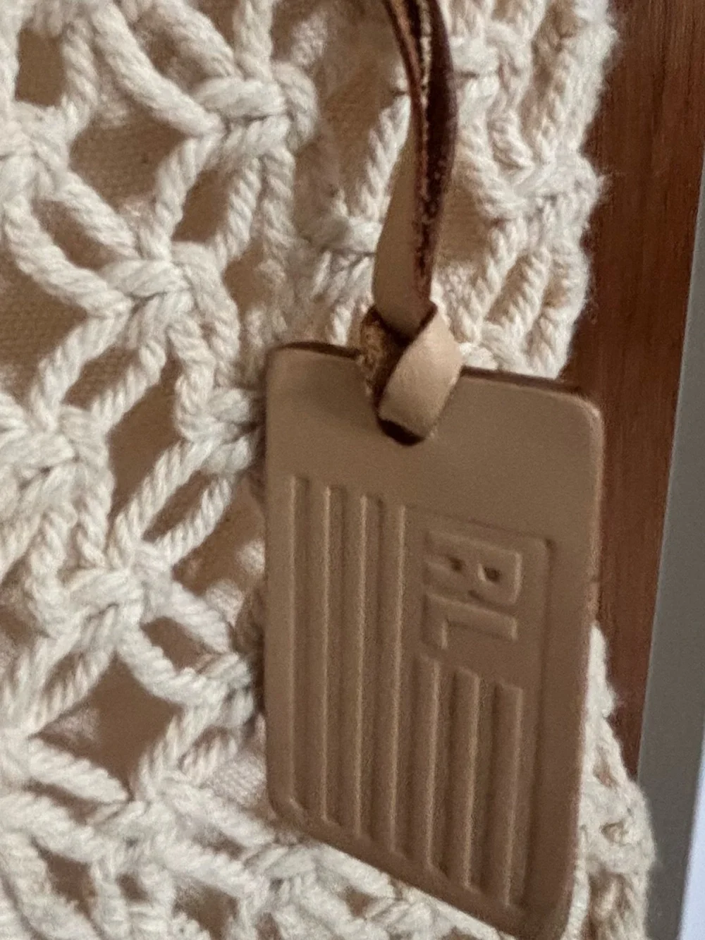 Polo by Ralph Lauren Cream Macramé Fringe Tote